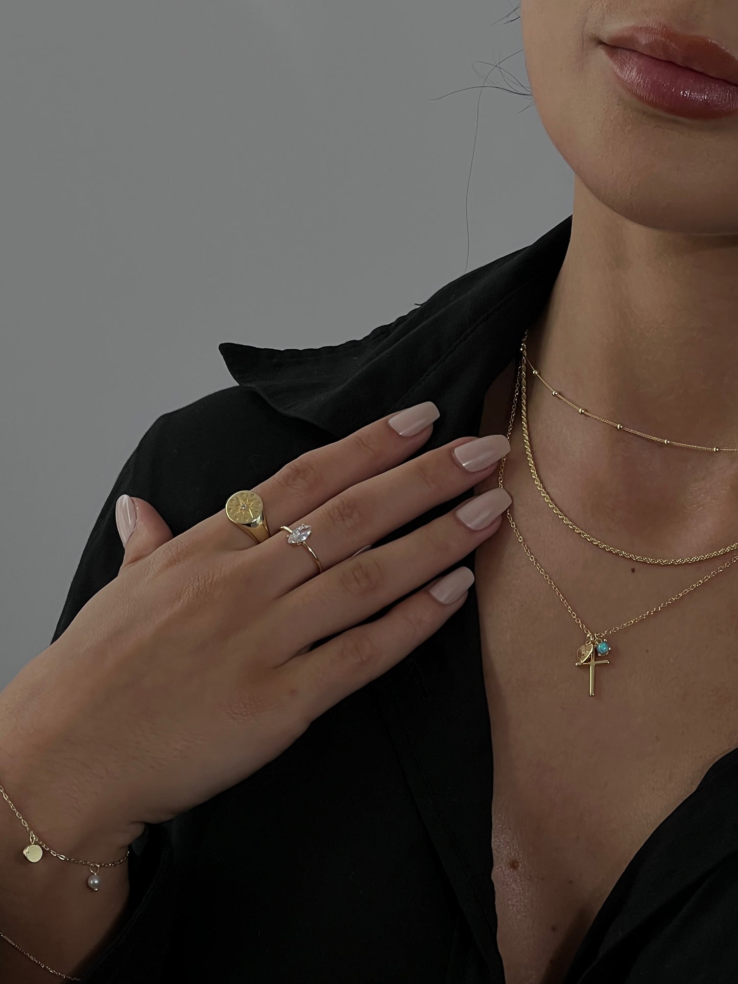 gold cross necklace